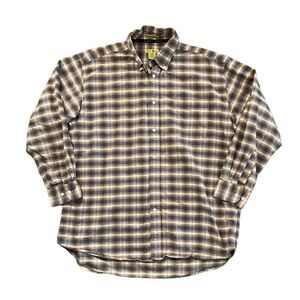 DUCK HEAD Classic Oxford Button Down Plaid Shirt Size XL